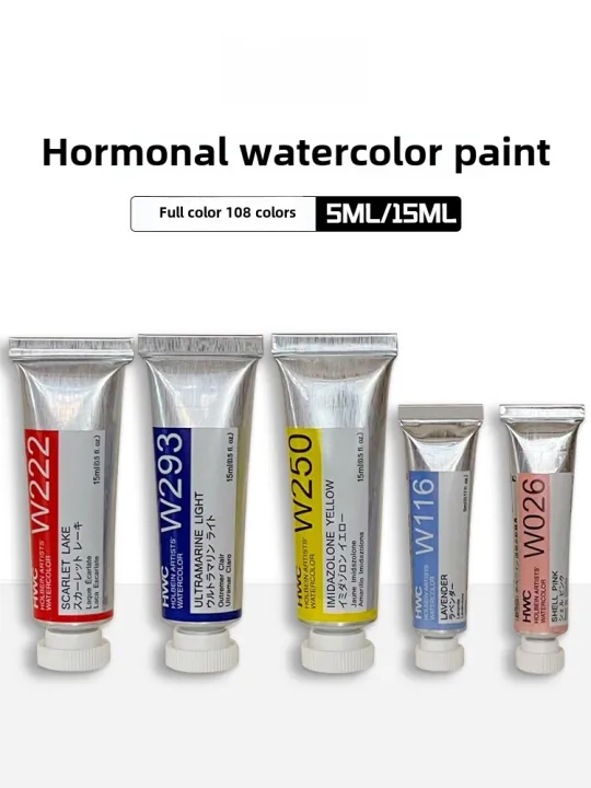 Hb Color Holbein Artist Grade Watercolors Set Tube Fluoorsence Settled Color ...