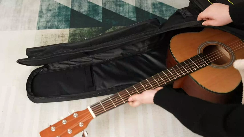 Guitar Bag 42 In 6 Pockets Guitar Case Water Resistent Oxford Cloth 10cm Thick Sponge Padded for Acoustic Classical Guitar
