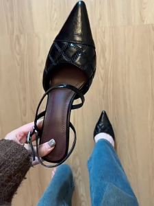 MASHUJIA | Summer Wear Comfortable Mary Jane Style Heels Peep Toe Leather Sandals