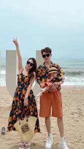 ＜906＞ ชุดแม่ลูกชุดแม่ลูกชุดเดรสกระโปรงลายดอกไม้แขนสั้นสไตล์ตะวันตกแนวสตรีทสไตล์ใหม่ฤดูร้อนแฟชั่น