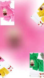 Bộ đồ bé gái cánh tiên in hinh labubu cho bé từ 6kg-27kg.GAIBEO03.