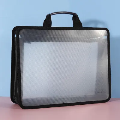 Large Capacity Transparent A4 Handbag - Waterproof Portable Documents Bag for Students And Business Six Colors Available