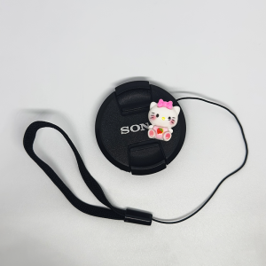 Cute Cartoon Camera Lens Cord Suitable for Canon Sony Fuji Nikon Mirrorless DSLR Camera Lens Cap Line Anti-Lost Rope