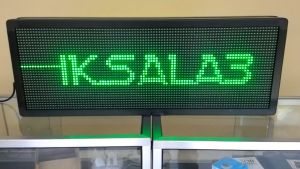 Running Text Dua Sisi Hijau 40x100cm Wifi Outdoor