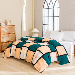 Soft Milk Velvet Blanket Versatile Checkered Throw Blanket For Bedroom Living Room Christmas High-quality Winter Warm Blanket