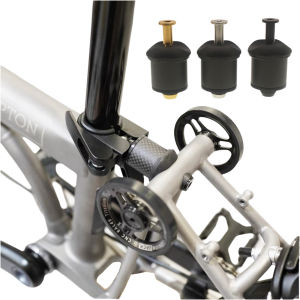 TWTOPSE 26g Carbon Bicycle Rear Shock For Brompton P T Line Folding Bike Titanium Bolt Lightweight Carbon Suspension Stable Load 120KG