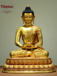 ZANGCUN | Tượng Đồng Bụi Vàng A Di Đà Handmade Trong Nhà