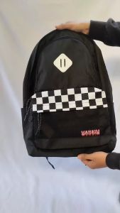 Tas Ransel Pria & Tas Punggung Sekolah Motif Catur Distro Moesim