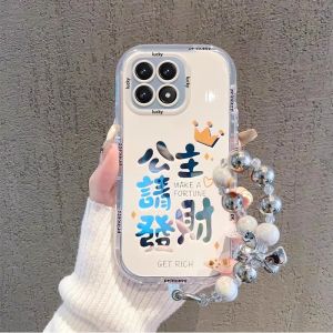 Princess Please Wealthy Full Cover Transparent Protective Case for Xiaomi Redmi K80 K70 K60 K50 Note14 13Pro+ Anti-Fall Luxury High-End Womens Phone Shell