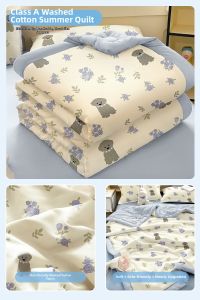 YANXI | Machine Washable Summer Cooling Childrens Dormitory Quilt