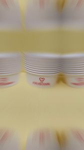 Aluminum Hauscook 1300cc round disposable induction ramen bowl container paper alluminum heatable