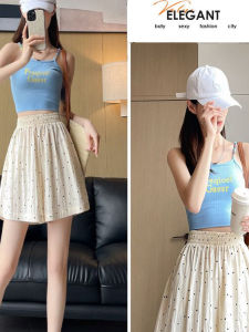 Quần Short Kẻ Sọc Mỏng Mùa Hè 2024 Cạp Cao Ôm Sát Đa Năng Quần Dài Thường Ngày Bằng Vải Polyester Rộng Rãi