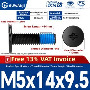 GUWANJI | Anti-Slip & Anti-Loosening Flanged Head Stainless Steel Screws