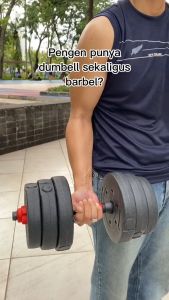 WANNAFIT Barbell / Dumbbell Set 20kg Adjustable | Alat Latihan Beban