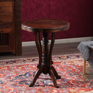 เอเชียตะวันออกเฉียงใต้มีโต๊ะกาแฟทรงกลมขนาดเล็กของระเบียงห้องนั่งเล่นวินเทจโต๊ะกาแฟสไตล์จีนสบาย ๆ ขาตั้งดอกไม้