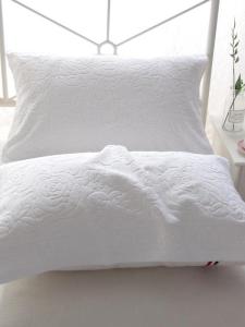 Pure White Pillowcases Set of Two Pure Cotton Solid Color Dormitory Hotel Bath Deep Blue Pillow Towels Single Size Cotton 100%