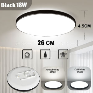 CANMEIJIA 3 Color Led Ceiling Lamp Ultra Thin 18w 30w 40w Modern Panel Tricolor Ceiling Lights For Living Room Bedroom Kitchen Indoor Lighting One Year Warranty