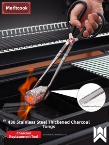 BAOLUOYOUXUAN | Stainless Steel Outdoor BBQ Tongs Long Thick