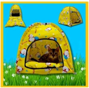 Tenda kucing motif ukuran jumbo FULLSET alas bantal kasur tenda kucing kelinci DLL