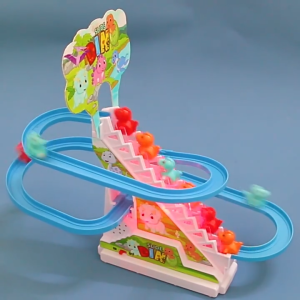 Dinosaur Climbing Stairs Track Toy Musical Education Toy Dyanamic Music And Light