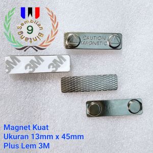 Magnet Nama Dada Magnet Papan Nama Magnet 13mm x 45mm
