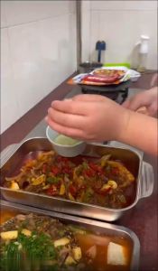 OFM-C1236 Panci Stainless Set Tutup Wadah Saji Lauk Tempat Prasmanan Luxury Panggangan Ikan Persegi