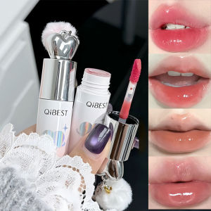 ลิปกลอสเนื้อฉ่ำวาวแบบกระจก รูปทรงหัวใจ พร้อมพู่ห้อย ให้ความชุ่มชื้น ติดทนนาน