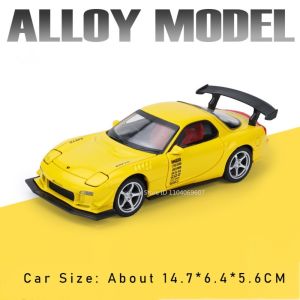 MAKEDA | 1:32 Scale Honda NSX RX-7 FD3S Model Sports Car Toys Alloy Diecast Doors Opened Pull Back Sound Light Collection Supercar Models