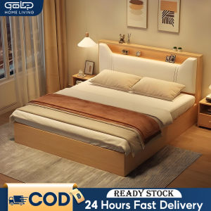 【GOLDEN】BED FRAME SINGLE/QUEEN/KING HEADBOARD EXPORT QUALITY BED FRAME实木床