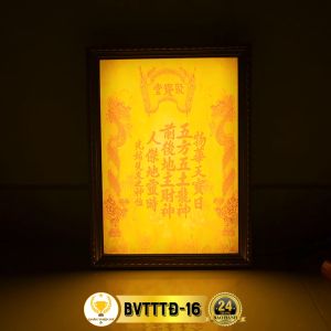 Bài Vị Thần Tài Thổ Địa In Tranh Trúc Chỉ CHÂN THIỆN MỸ Trang Trí Bàn Thờ Thần Tài BVTTTĐ-16