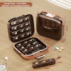 ASCOR | Weekly Pill Organizer Large Capacity Portable Medication Reminder