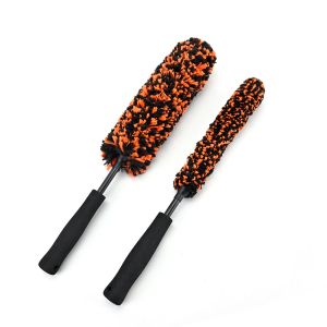 Car Wheel Cleaning Brush Microfiber Bendable Wheel Detailing BrushSoft No-Scratch Car Wheel Rim Cleaner Brush for All Wheel