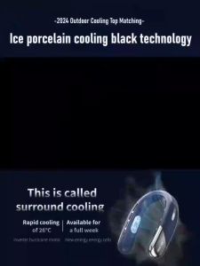 N25 Neck Fan Portable USB Rechargeable Mini Fan 5 Speed Adjustment Bladeless LED Digital Display Small Electric Fan Outdoor For Sport