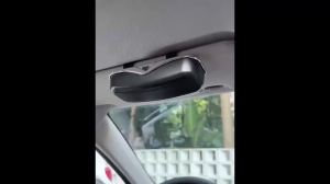 Multifunction Car Glasses Box Portable Car Sunglasses Holder Car Driving Glasses Holder Eyeglass Case Sun Visor Glasses Storage