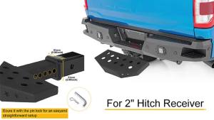 For Cars SUV Trucks Pickups 500 LBS Hitch Step Anti Slip And Rust Towing Bumper Guard Hitch Steps With Pin Fits 2 Inch Receivers