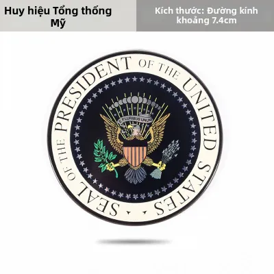 Miếng Dán Xe 3D Kim Loại Phong Cách Tổng Thống Trang Trí Xe Máy Thân Xe Mô Hình Xe Hơi Miếng Dán Bên Hông Đuôi