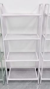 LEARED 2-5 Tier Trapezoid Storage Shelf Organizer Nordic Narrow Rack for Living Room Patio Kitchen Bathroom Home Office