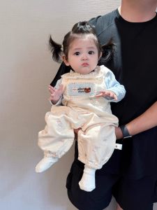 Adorable Korean Style Baby Outfit Set for 6-18 Months Old Babies Cotton Two-Piece Suit Autumn Wearable Durable Child Clothing