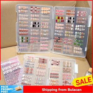 Fake Nails Patches Storage Box Wearable Nail Transparent Storage False Tips Display Board Nail Tools