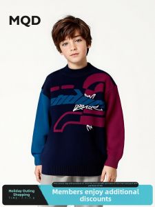 Thick Semi-High Neck Boys Warm Sweater