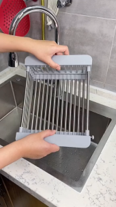 Kệ Rổ Inox Gác Bồn Rửa Chén Bát Đa Năng Chất Liệu Inox 304 Không Gỉ Có Thể Điều Chỉnh Kích Thước.