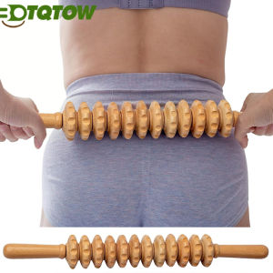 1Pcs Manual Massager Wooden Handheld Roller Trigger Point Massager Stick for FasciaCelluliteMuscleBack Body Therapy Massager