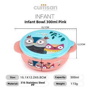 KUYISHI | Infant Stainless Steel Food Grade Feeding Bowl