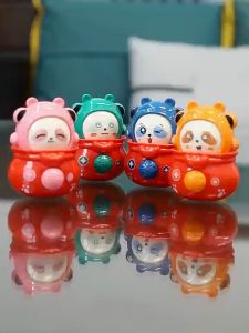 Internet celebrity little God of wealth panda face change doll key chain decoration childrens toy