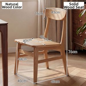 ZHUSHANXIA | Retro Style Comfortable Wide Seat Dining Chair