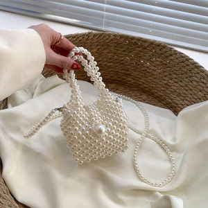Korean Style Pearl Girls Handbag Fashionable Princess Shoulder Bag Trendy Accessory for Little Girls Crossbody Bag