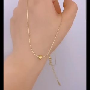 [bayar di tempat] Kalung Titanium Wanita Liontin Love Polos Anti Karat Dan Luntur Korean Style / Kalung Titanium Wanita Anti Karat Selamanya