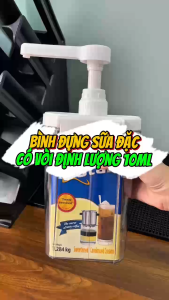 Bình bơm pump đựng sữa đặc MATSU LOCK 1L6 vòi pump 10ml chống nhiễu dùng trong pha chế Mixmore