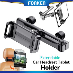FONKEN ที่วางแท็บเล็ตหมอนหลังรถกล้องหมุนที่นั่งในรถด้านหลังขาตั้งที่ยึดพนักพิงศรีษะเหมาะสำหรับ4.7-12.9นิ้ว