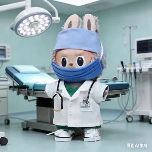 Đồ Chơi Labubu Trang Phục Bác Sĩ Y Tá Mặt Nạ Trắng Áo Khoác Bộ Đồ Phẫu Thuật Hồng Xanh Phụ Kiện Cho Búp Bê 17cm Dành Cho Trẻ Từ 14 Tuổi Trở Lên